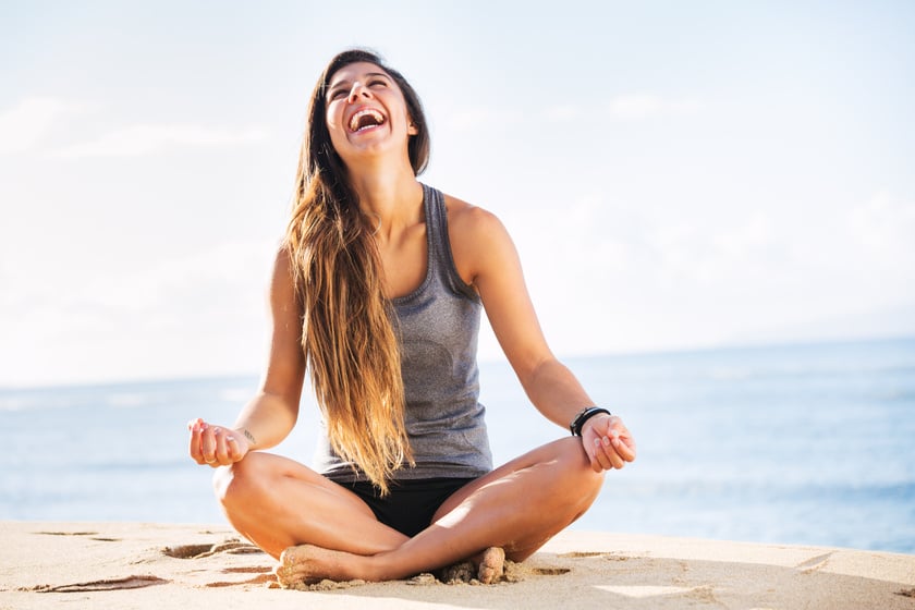 Morning Meditation in Yoga Position